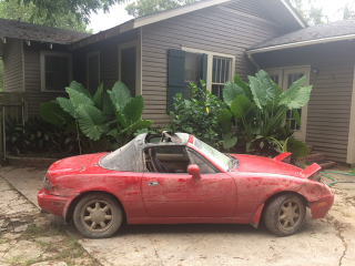 Illustration for article titled The Miata From That Louisiana Flood Rescue Is Getting Restored For Free
